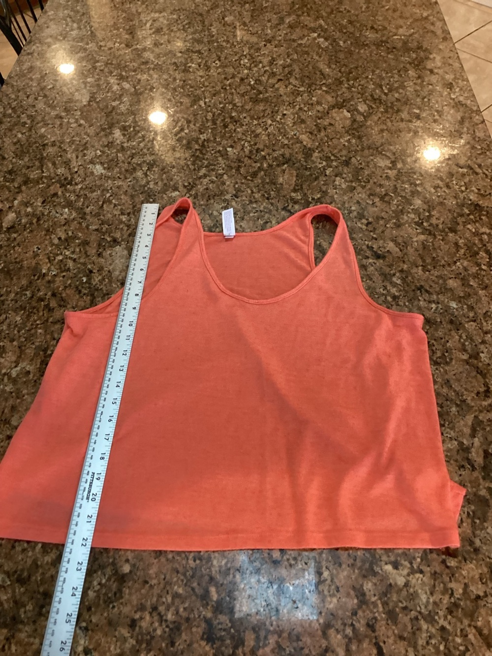 Womens, Stars Above,Coral ,Crop Tank Top,
Size Large